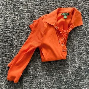 Orange 3/4 sleeve top